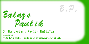 balazs paulik business card